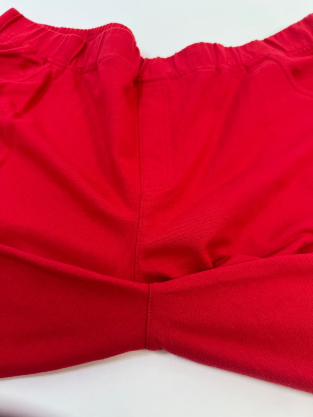 Quacker Factory Red Elastic Waist Capris with Gold Anchor Sparkly Accents - 1X - Picture 13 of 16